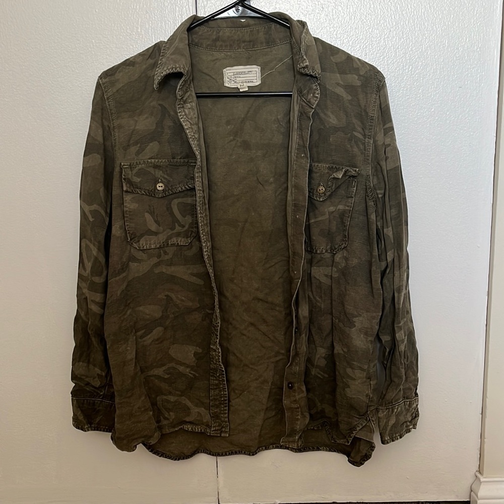 Current & Elliot camo button up